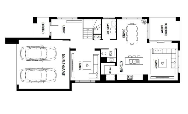 Lucca Downstairs Floorplan